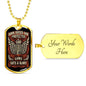 Protected by God and Guns Dog Tag Jewelry Military Chain (Gold) Yes