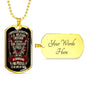 Proud Veteran Dog Tag Jewelry Military Chain (Gold) Yes