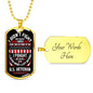 I Fought, Because I Love Dog Tag Jewelry Military Chain (Gold) Yes