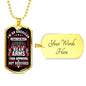 Right To Bear Arms, V3 Dog Tag Jewelry Military Chain (Gold) Yes