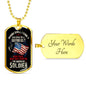 Send Me, American Soldier Dog Tag Jewelry Military Chain (Gold) Yes