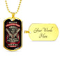 Mess With Me Dog Tag Jewelry Military Chain (Gold) Yes