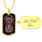 Don't Tread On Me Dog Tag Jewelry Military Chain (Gold) Yes