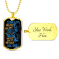 No Luck All Skill Dog Tag Jewelry Military Chain (Gold) Yes