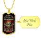 Protect My 2nd Ammendment Dog Tag Jewelry Military Chain (Gold) Yes