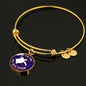 Let The Sea Set You Free, White Background Circle Bangle Jewelry
