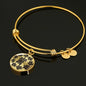 Peaceful Tribal Turtle, Clear Background Circle Bangle Jewelry