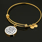 Faith Hope Love, White Background Circle Bangle Jewelry