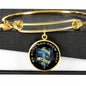 Be Still, Clear Circle Bangle Jewelry Luxury Bangle (Gold) No