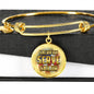 Sacrifice, Serve, Sailor(gold) | Circle Bangle Jewelry Luxury Bangle (Gold) No