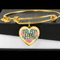 Trust in the Lord Bangle with Heart Charm Clear Jewelry