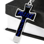 Police Wife Cross Jewelry Luxury Necklace (Silver) No
