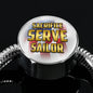 Sacrifice, Serve, Sailor(gold) Circle with Durable Steel Bracelet Circle Charm S/M Bracelet & Charm No