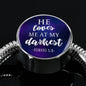 Loves me at my Darkest Color Circle with Durable Steel Bracelet Jewelry S/M Bracelet & Charm No