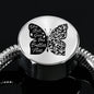 Butterflies Black and White Circle with Durable Steel Bracelet Jewelry S/M Bracelet & Charm No