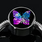 Butterflies Color Circle with Durable Steel Bracelet Jewelry S/M Bracelet & Charm No