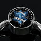 Be Still, Clear Background Circle with Durable Steel Bracelet Circle Charm S/M Bracelet & Charm No