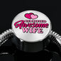 Certified Awesome Wife Circle with Durable Steel Bracelet Jewelry S/M Bracelet & Charm No