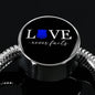 Love Never Fails, Police Circle with Durable Steel Bracelet Circle Charm S/M Bracelet & Charm No
