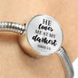 Loves me at my Darkest Circle with Durable Steel Bracelet Jewelry