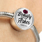 Beauty From Ashes White Circle with Durable Steel Bracelet Jewelry