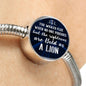 Be Bold As A Lion Circle with Durable Steel Bracelet Circle Charm