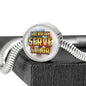 Sacrifice, Serve, Sailor(gold) Circle with Durable Steel Bracelet Circle Charm