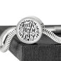 Faith Hope Love, Clear Background Circle with Durable Steel Bracelet Circle Charm