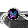 Butterflies Color Circle with Durable Steel Bracelet Jewelry 