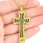 Proverbs 27:17 Premium Cross, Black Jewelry