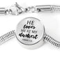Loves me at my Darkest Circle with Durable Steel Bracelet Jewelry M/L Bracelet & Charm No
