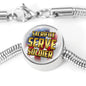 Sacrifice, Serve, Soldier(gold) Circle with Durable Steel Bracelet Circle Charm M/L Bracelet & Charm No