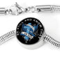 Be Still, Clear Background Circle with Durable Steel Bracelet Circle Charm M/L Bracelet & Charm No