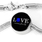 Love Never Fails, Police Circle with Durable Steel Bracelet Circle Charm M/L Bracelet & Charm No