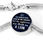 Be Bold As A Lion Circle with Durable Steel Bracelet Circle Charm M/L Bracelet & Charm No