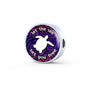 Let The Sea Set You Free, White Background Circle with Durable Steel Bracelet Circle Charm Charm Only No