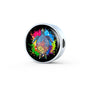 Color Splash Turtle, Black Background Circle with Durable Steel Bracelet Circle Charm Charm Only No