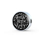 Faith Hope Love, Black Background Circle with Durable Steel Bracelet Circle Charm Charm Only No