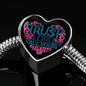 Trust in The Lord, Black Heart Charm Bracelet Jewelry S/M Bracelet & Charm No