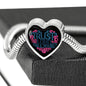 Trust in The Lord, Black Heart Charm Bracelet Jewelry