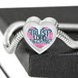 Trust in The Lord, Clear Heart Charm Bracelet Jewelry