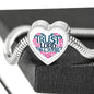 Trust in The Lord, White Heart Charm Bracelet Jewelry
