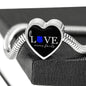 Love Never Fails, Police Heart Charm Bracelet Jewelry