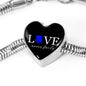 Love Never Fails, Police Heart Charm Bracelet Jewelry M/L Bracelet & Charm No