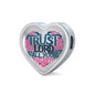 Trust in the Lord Clear Jewelry Heart Charm Only No
