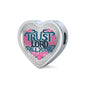 Trust in The Lord, Clear Heart Charm Bracelet Jewelry Heart Charm Only No