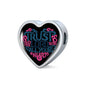 Trust in the Lord Black Jewelry Heart Charm Only No