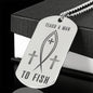 Teach A Man To Fish | Engraved Dog Tag Jewelry