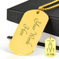 Teach A Man To Fish | 18k Gold Engraved Jewelry Engraved Dog Tag 18k Gold-Plated Yes