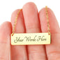 To My Daughter | Keep Near Her Heart Jewelry 18K Gold Over Stainless Steel Horizontal Bar Necklace Yes